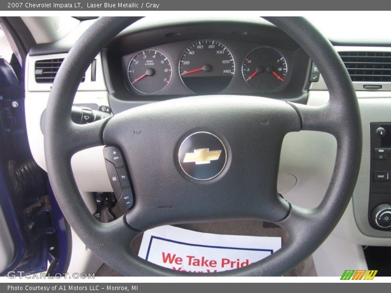 Laser Blue Metallic / Gray 2007 Chevrolet Impala LT