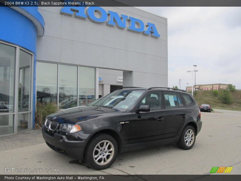 Black Sapphire Metallic / Black 2004 BMW X3 2.5i