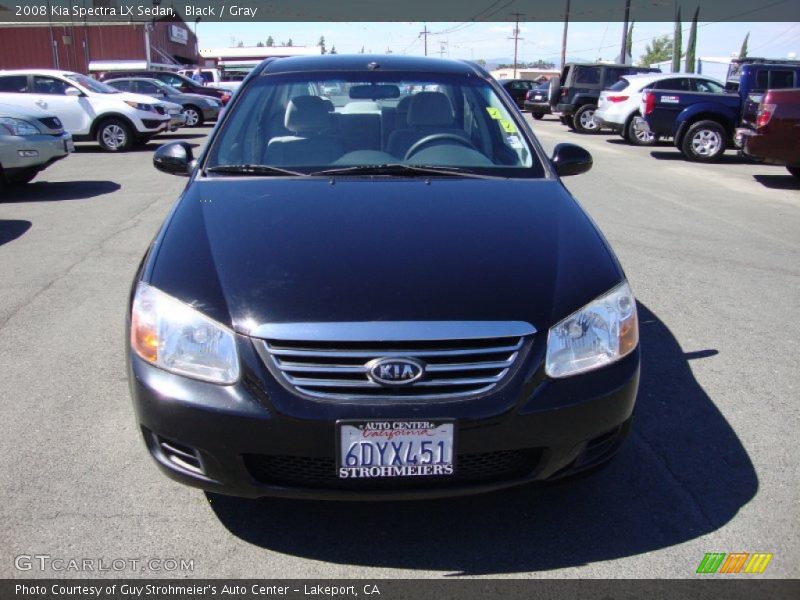 Black / Gray 2008 Kia Spectra LX Sedan