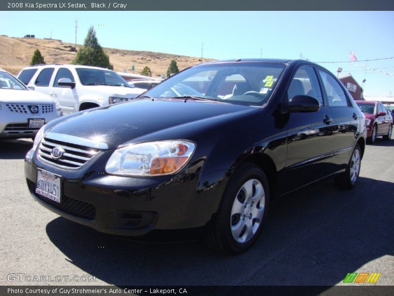 Black / Gray 2008 Kia Spectra LX Sedan