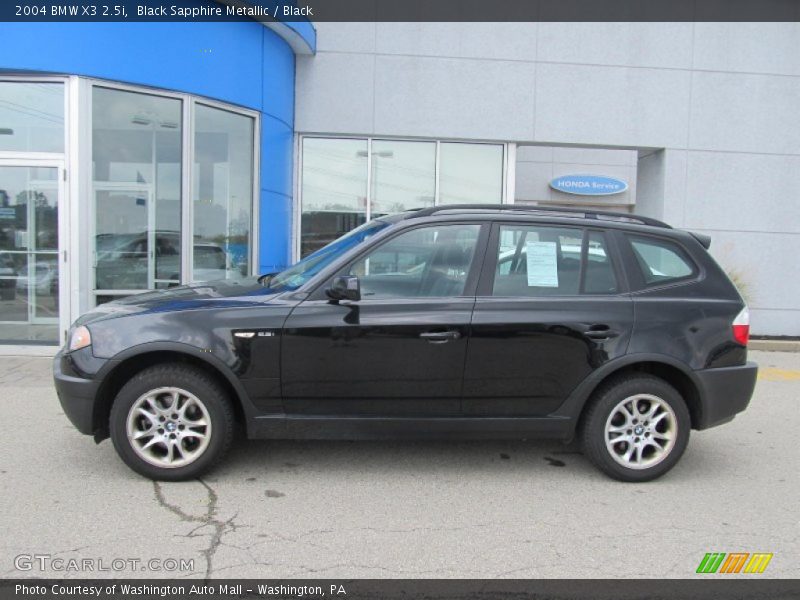 Black Sapphire Metallic / Black 2004 BMW X3 2.5i