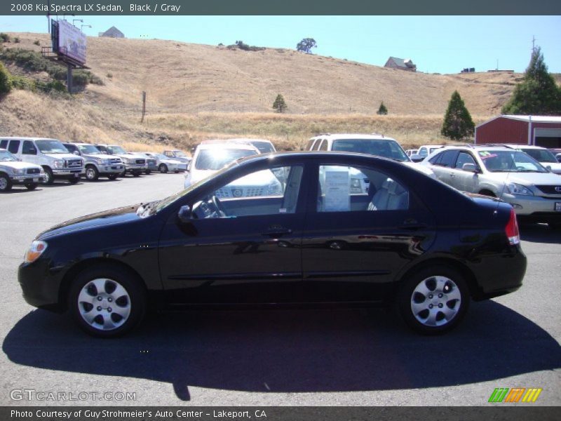 Black / Gray 2008 Kia Spectra LX Sedan