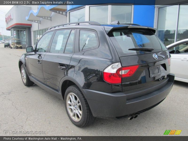 Black Sapphire Metallic / Black 2004 BMW X3 2.5i