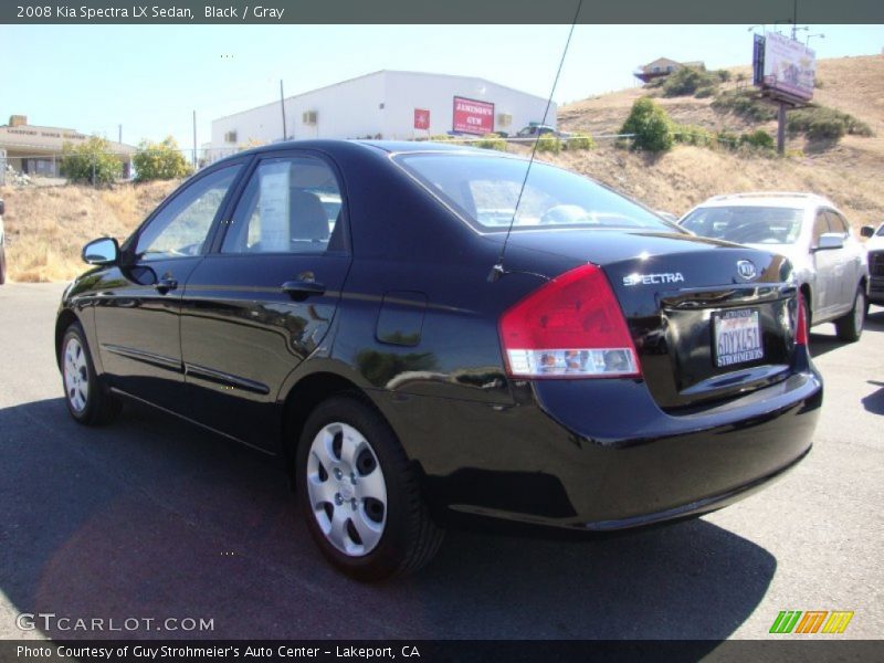 Black / Gray 2008 Kia Spectra LX Sedan