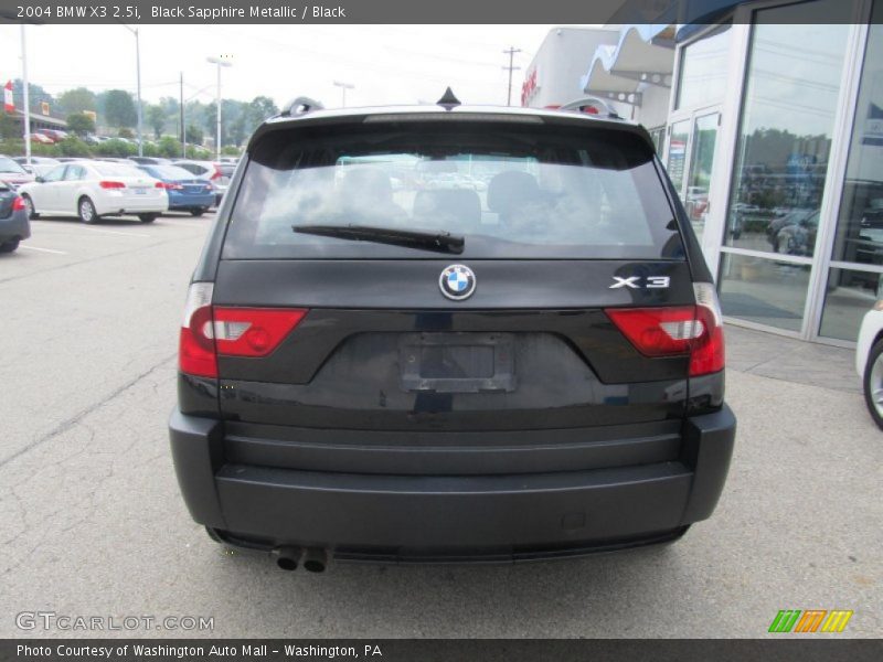 Black Sapphire Metallic / Black 2004 BMW X3 2.5i