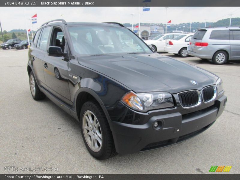 Black Sapphire Metallic / Black 2004 BMW X3 2.5i