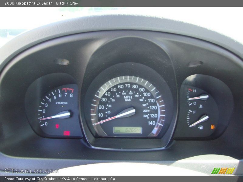 Black / Gray 2008 Kia Spectra LX Sedan