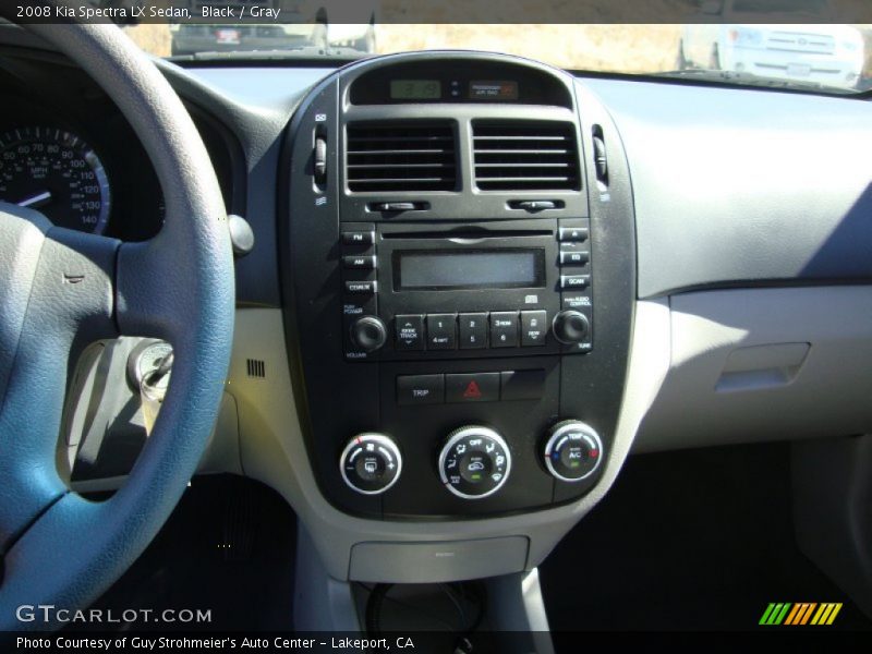 Black / Gray 2008 Kia Spectra LX Sedan
