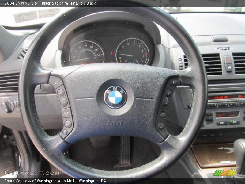 Black Sapphire Metallic / Black 2004 BMW X3 2.5i