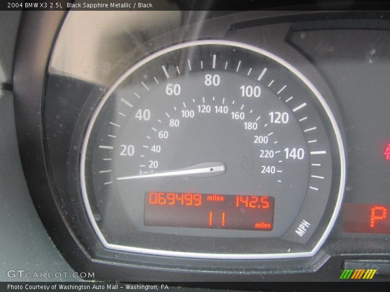 Black Sapphire Metallic / Black 2004 BMW X3 2.5i