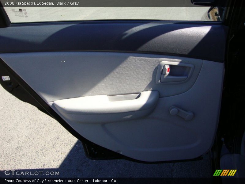 Black / Gray 2008 Kia Spectra LX Sedan