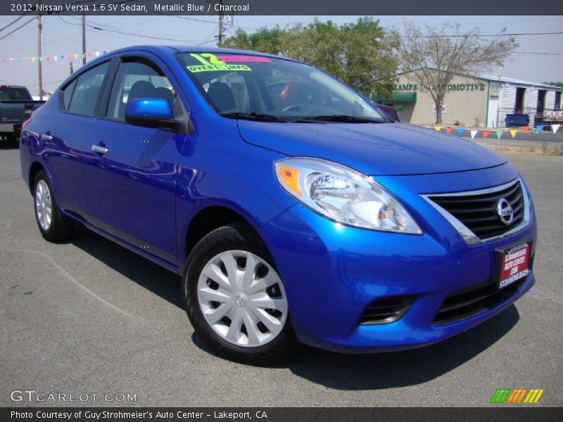 Metallic Blue / Charcoal 2012 Nissan Versa 1.6 SV Sedan