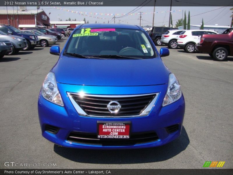 Metallic Blue / Charcoal 2012 Nissan Versa 1.6 SV Sedan