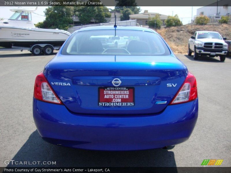 Metallic Blue / Charcoal 2012 Nissan Versa 1.6 SV Sedan