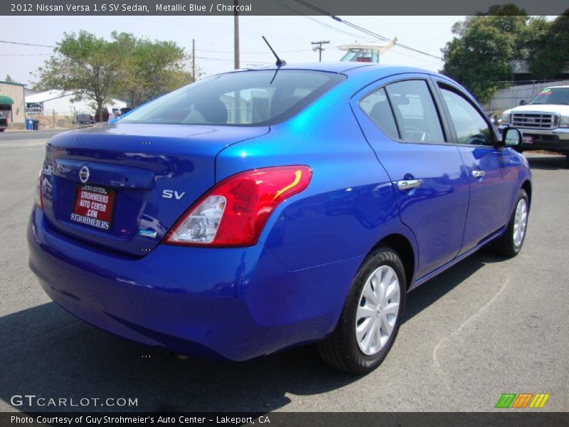 Metallic Blue / Charcoal 2012 Nissan Versa 1.6 SV Sedan
