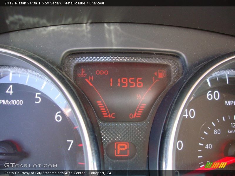 Metallic Blue / Charcoal 2012 Nissan Versa 1.6 SV Sedan