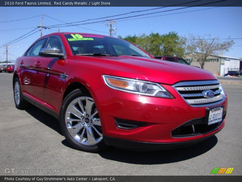 Red Candy Metallic / Light Stone 2010 Ford Taurus Limited