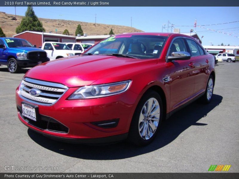 Red Candy Metallic / Light Stone 2010 Ford Taurus Limited