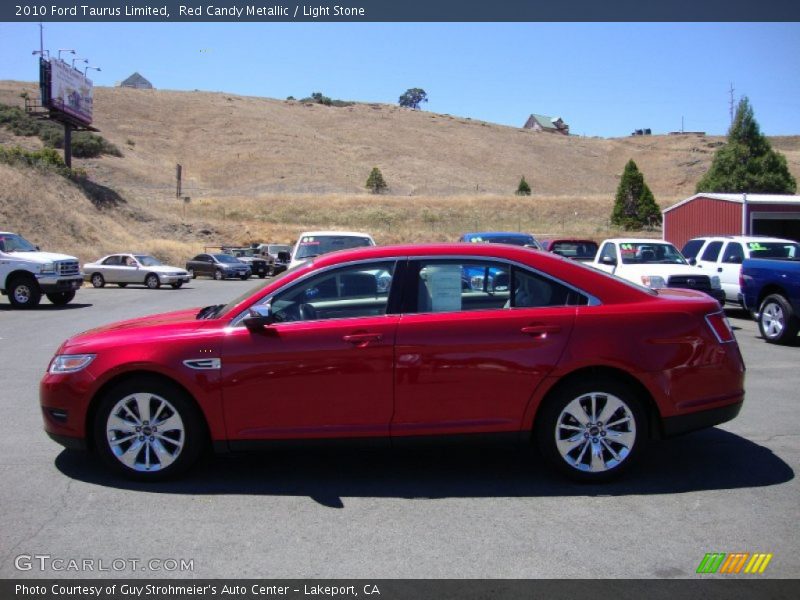 Red Candy Metallic / Light Stone 2010 Ford Taurus Limited