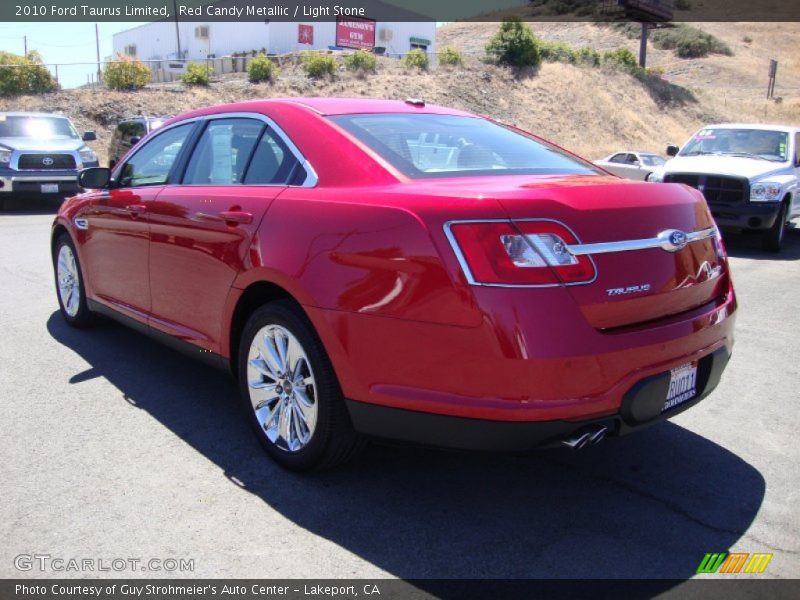 Red Candy Metallic / Light Stone 2010 Ford Taurus Limited
