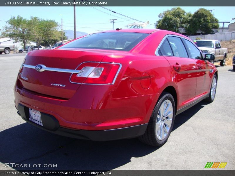 Red Candy Metallic / Light Stone 2010 Ford Taurus Limited