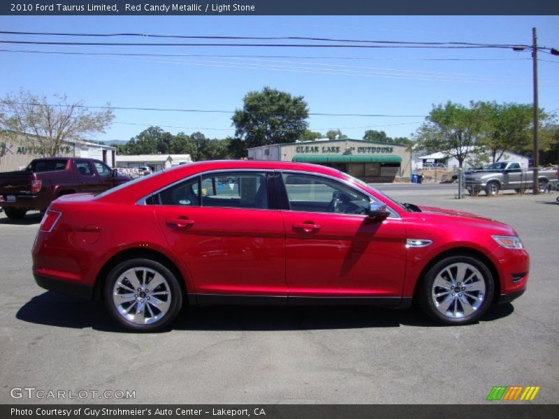 Red Candy Metallic / Light Stone 2010 Ford Taurus Limited