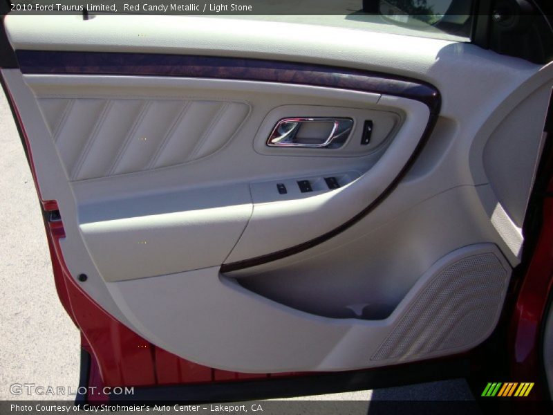 Red Candy Metallic / Light Stone 2010 Ford Taurus Limited