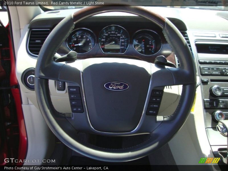 Red Candy Metallic / Light Stone 2010 Ford Taurus Limited