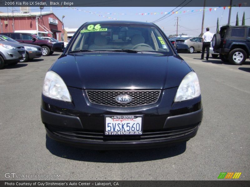 Black / Beige 2006 Kia Rio LX Sedan