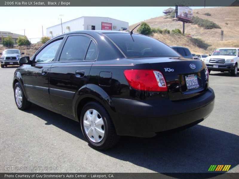 Black / Beige 2006 Kia Rio LX Sedan