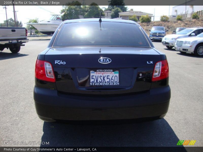Black / Beige 2006 Kia Rio LX Sedan