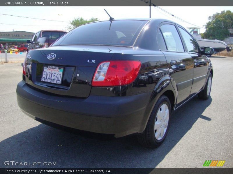 Black / Beige 2006 Kia Rio LX Sedan
