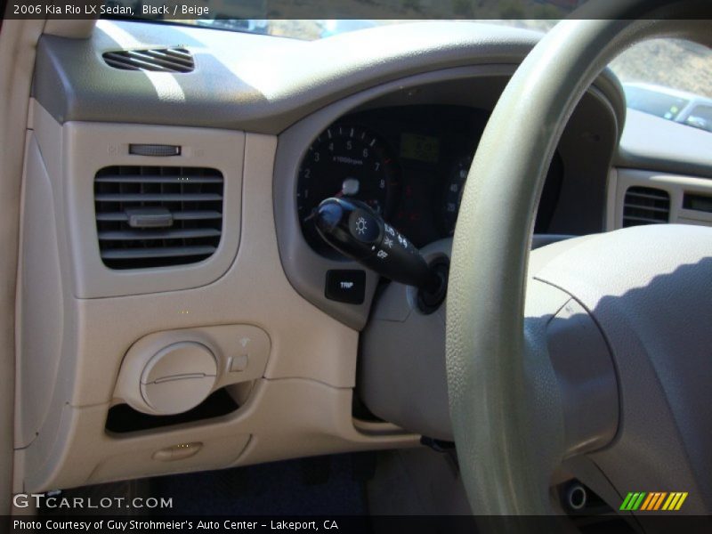 Black / Beige 2006 Kia Rio LX Sedan