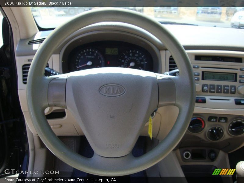 Black / Beige 2006 Kia Rio LX Sedan