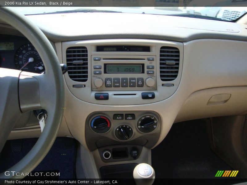 Black / Beige 2006 Kia Rio LX Sedan