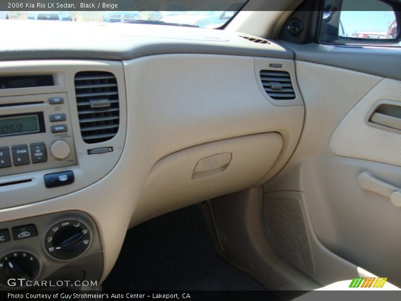 Black / Beige 2006 Kia Rio LX Sedan