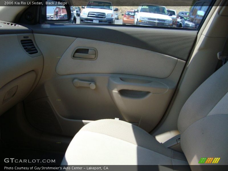 Black / Beige 2006 Kia Rio LX Sedan
