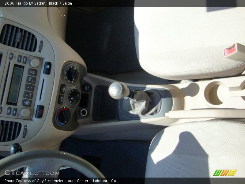 Black / Beige 2006 Kia Rio LX Sedan