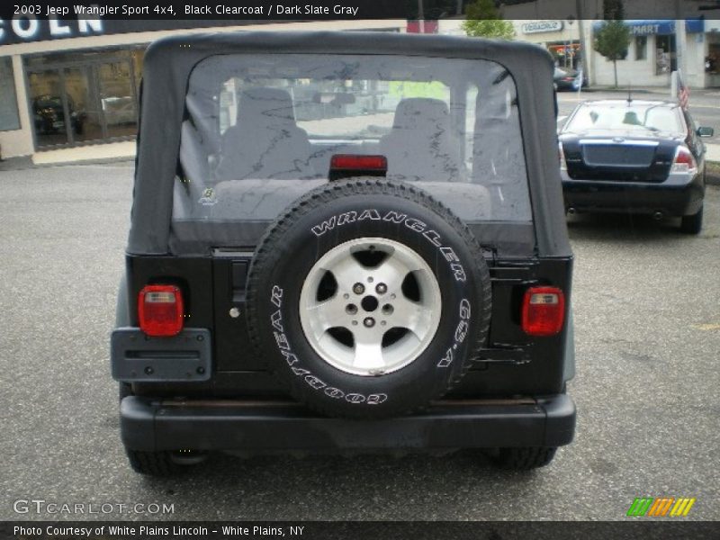 Black Clearcoat / Dark Slate Gray 2003 Jeep Wrangler Sport 4x4