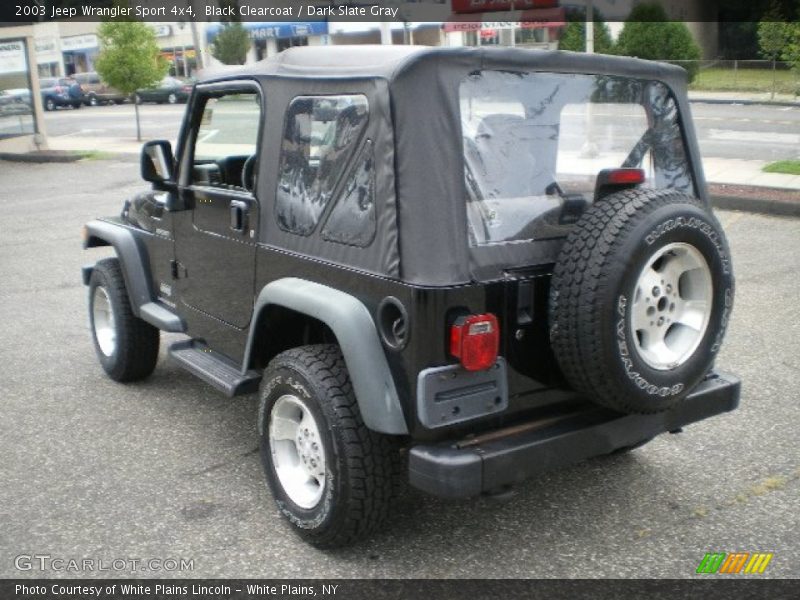 Black Clearcoat / Dark Slate Gray 2003 Jeep Wrangler Sport 4x4