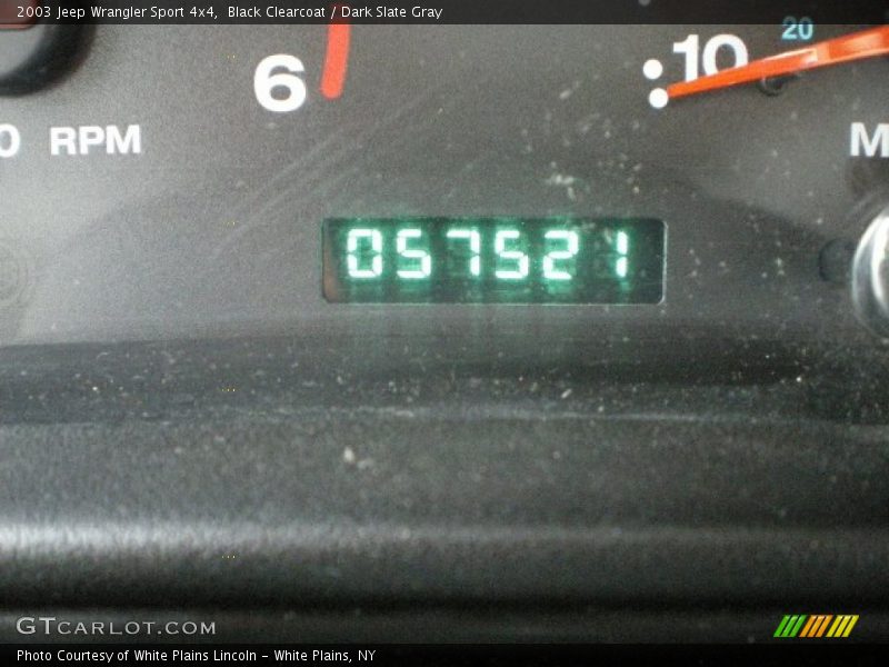 Black Clearcoat / Dark Slate Gray 2003 Jeep Wrangler Sport 4x4