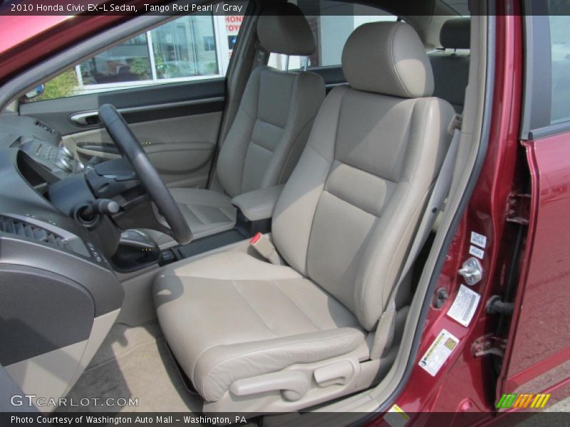 Tango Red Pearl / Gray 2010 Honda Civic EX-L Sedan