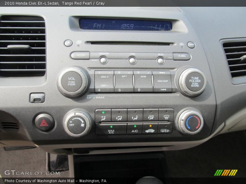 Tango Red Pearl / Gray 2010 Honda Civic EX-L Sedan