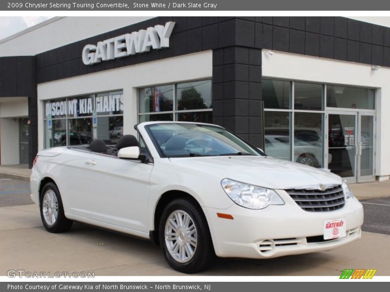 Stone White / Dark Slate Gray 2009 Chrysler Sebring Touring Convertible