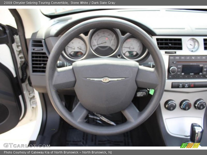Stone White / Dark Slate Gray 2009 Chrysler Sebring Touring Convertible