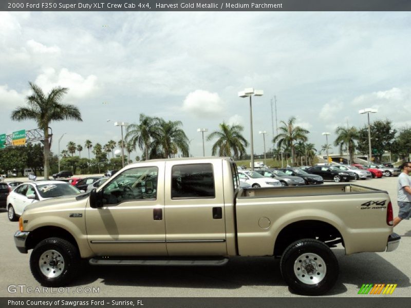  2000 F350 Super Duty XLT Crew Cab 4x4 Harvest Gold Metallic