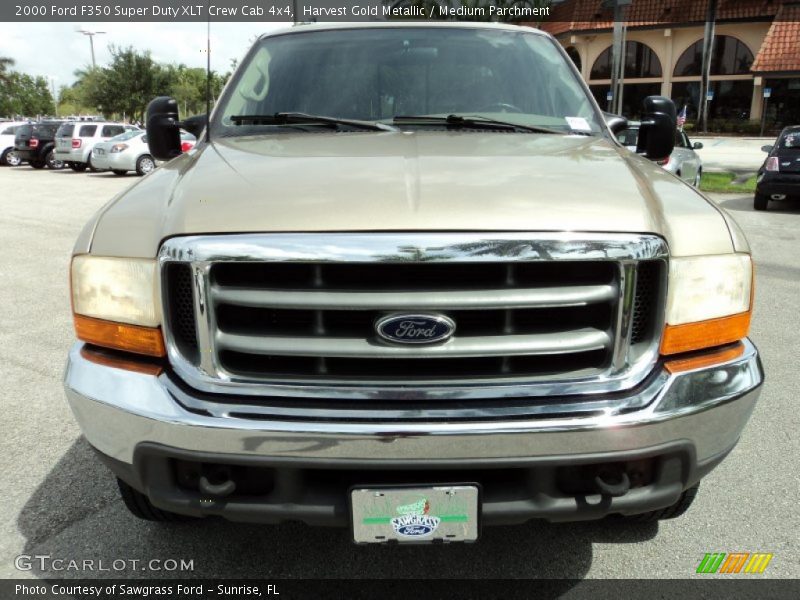 Harvest Gold Metallic / Medium Parchment 2000 Ford F350 Super Duty XLT Crew Cab 4x4