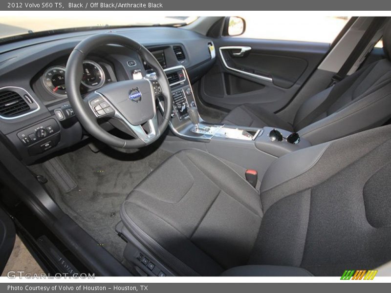 Black / Off Black/Anthracite Black 2012 Volvo S60 T5