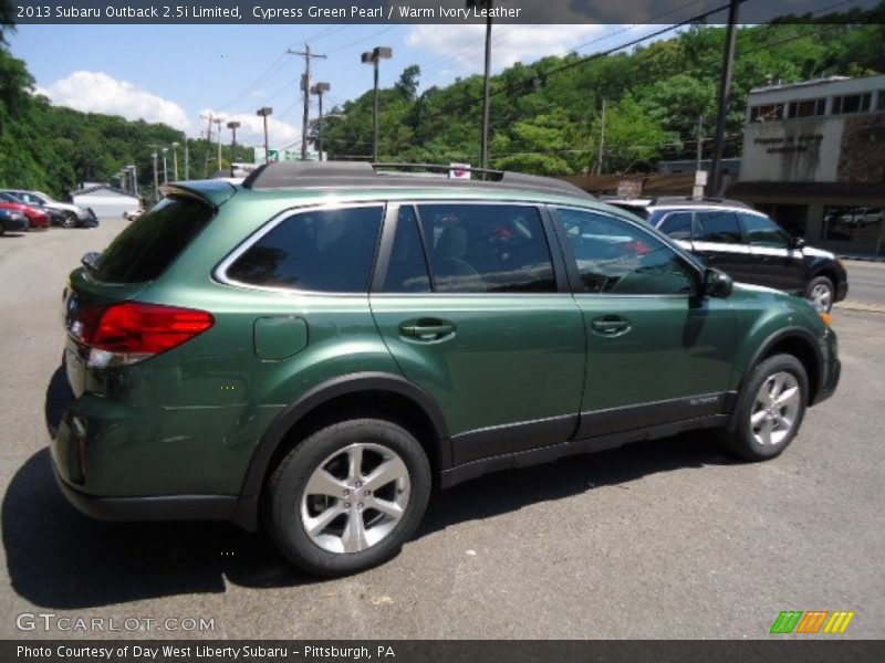 Cypress Green Pearl / Warm Ivory Leather 2013 Subaru Outback 2.5i Limited