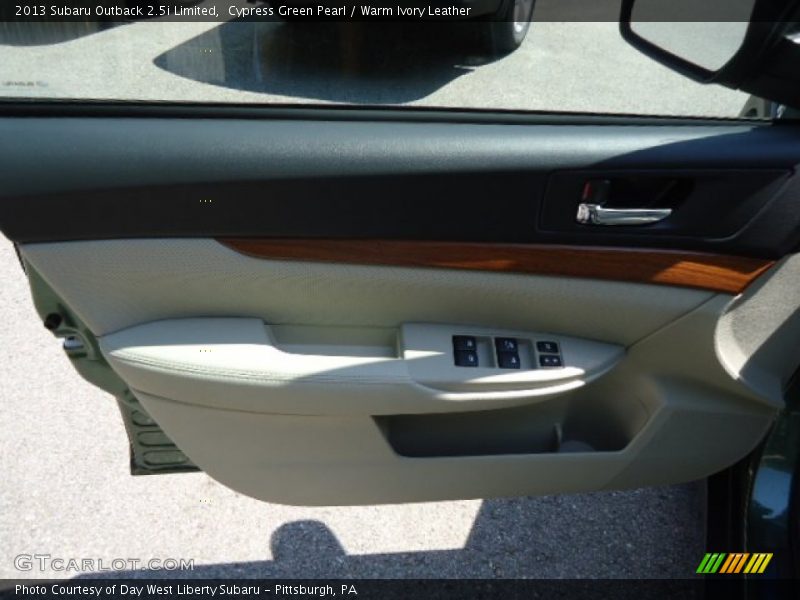 Cypress Green Pearl / Warm Ivory Leather 2013 Subaru Outback 2.5i Limited